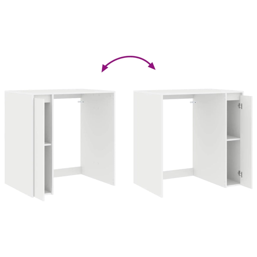Mobiletto per lavatrice con porta Bianco 87 x 60 x 89 cm