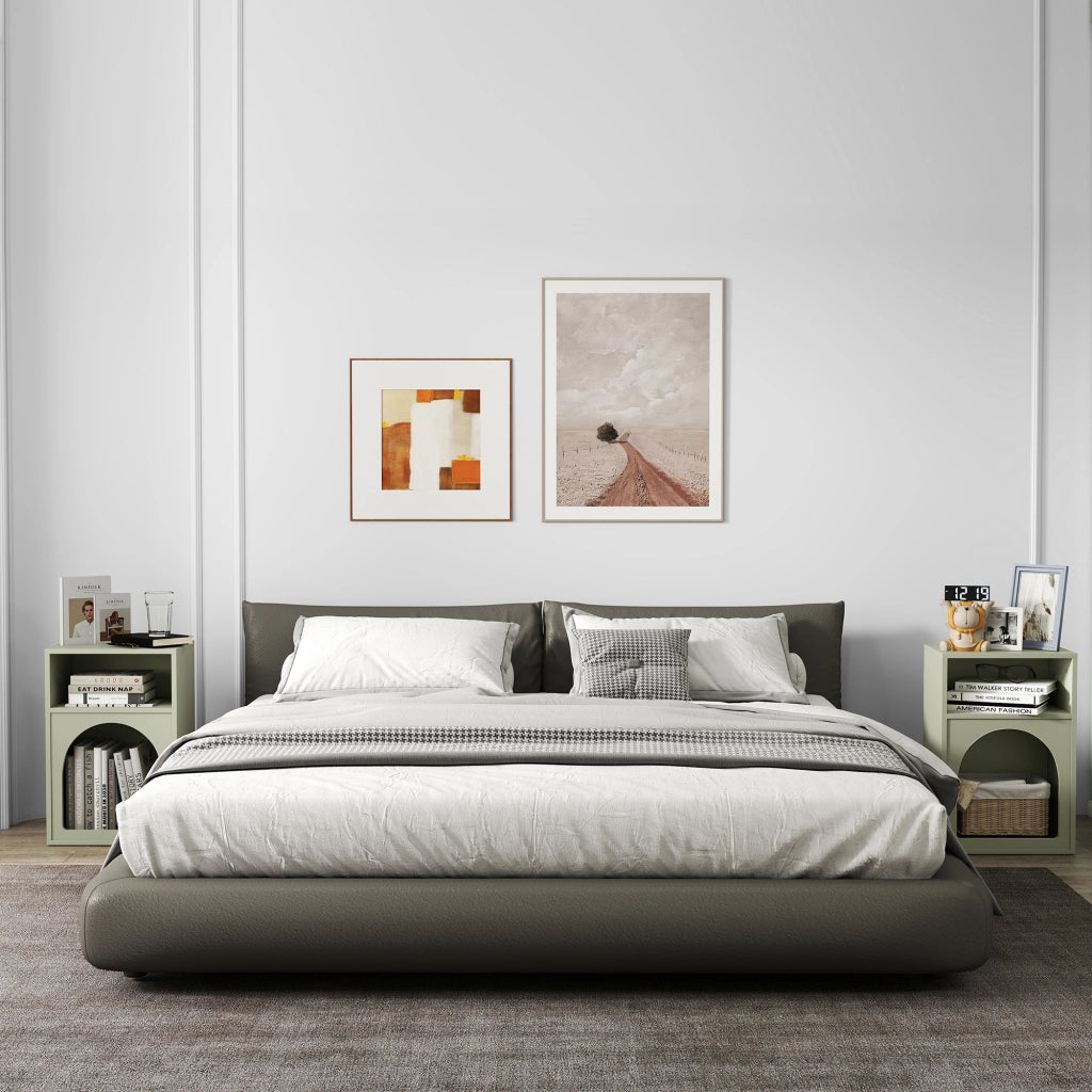 Comodino con ripiani aperti ¨C zephmum ¨C verde chiaro 40x30x60