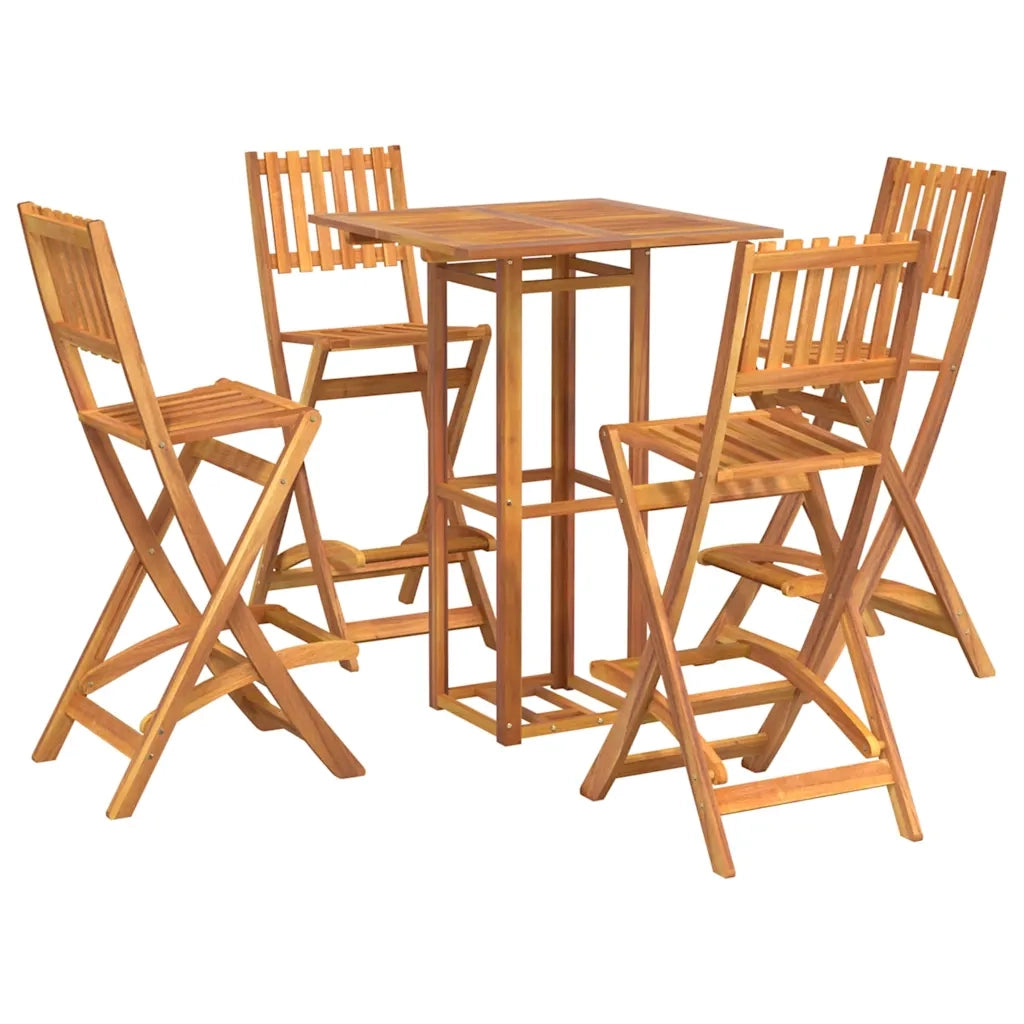 Set da Bar per Esterni 5 pz in Legno Massello di Acacia 3104962