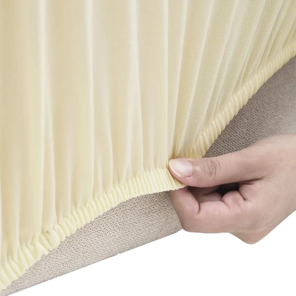 Fodera Elasticizzata per Divano in Jersey di Poliestere Crema CFW9556335