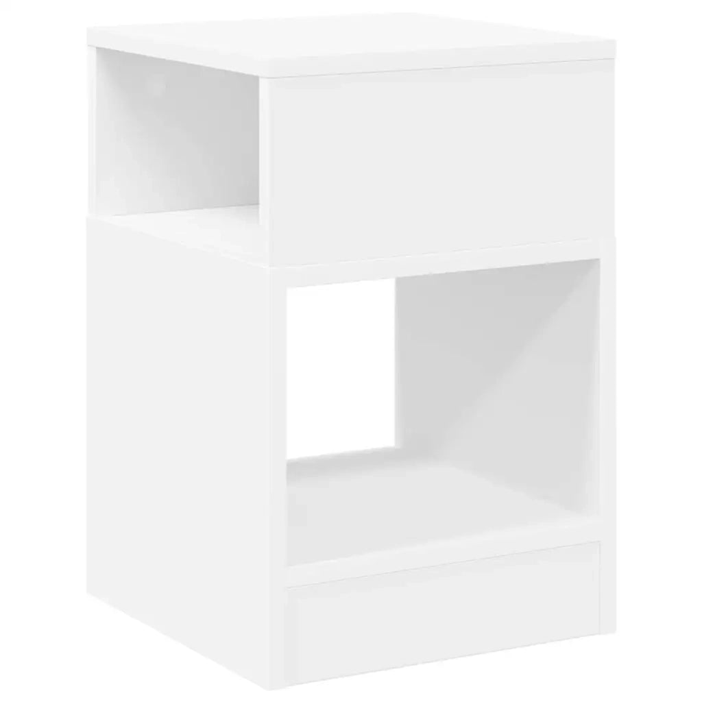 Tavolino 2 pcs Bianco 30,5 x 30 x 45 cm Legno multistrato 890897