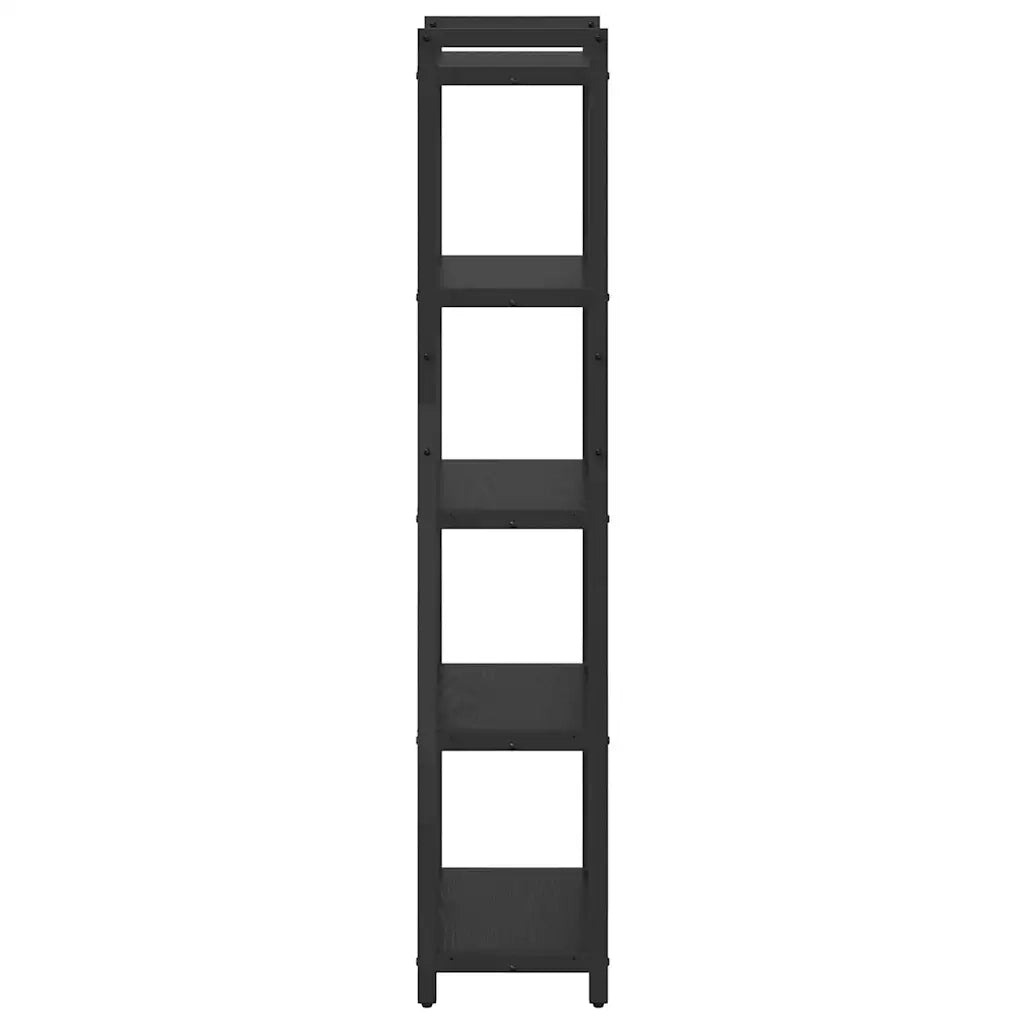 vidaXL Libreria Rovere nero 40 x 30 x 153 cm Legno multistrato