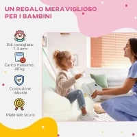 Cavallo a Dondolo per Bambini 18-36 Mesi a Forma di Pecorella con Suoni e Rivestimento Morbido, Grigio