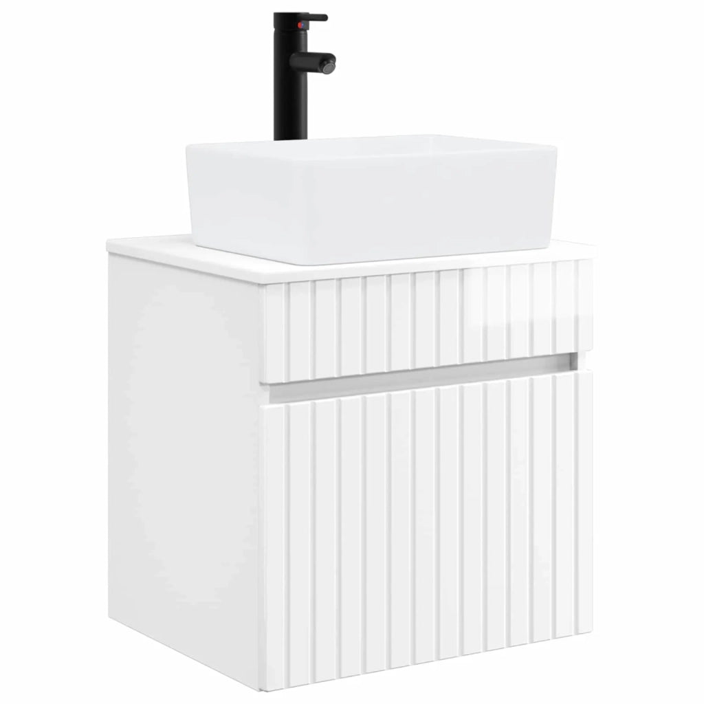Mobile lavabo da parete Bianco Lucido 49 x 41 x 63 cm 890586