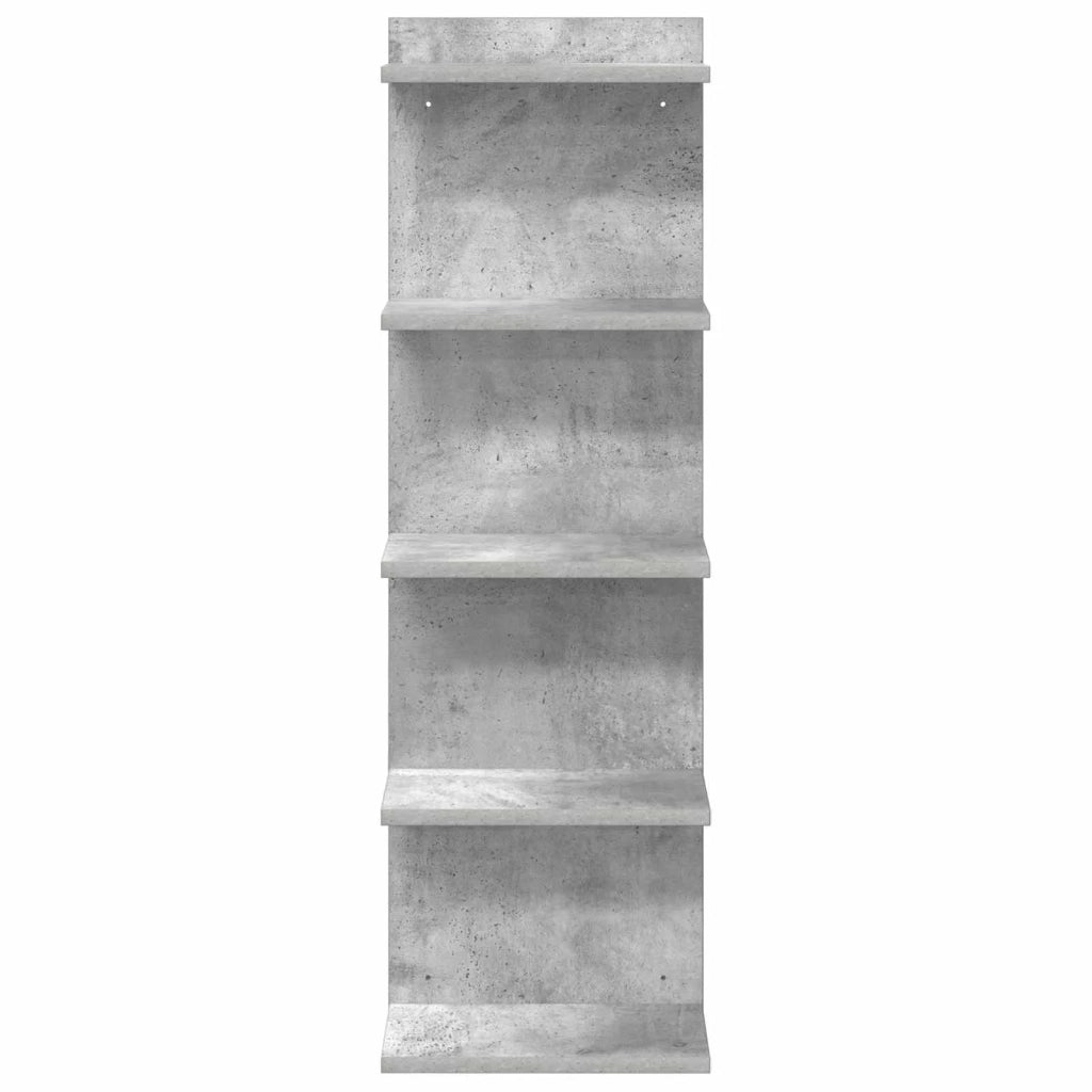 Scaffale da parete Grigio Cemento 30 x 15 x 100 cm 8012402