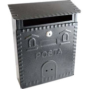 CASSETTA POSTA CASETTA 701  ACCIAIO VERN NERO/ARGENTO MM 230X90 H.MM 290