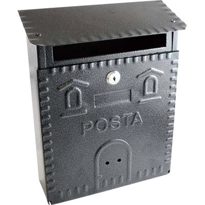 CASSETTA POSTA CASETTA 701  ACCIAIO VERN NERO/ARGENTO MM 230X90 H.MM 290