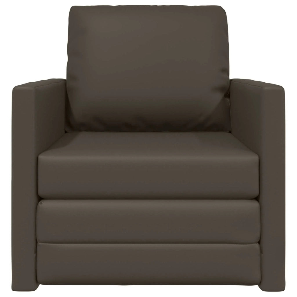 Divano letto 60cm Grigio Pelle Artificiale 4106632
