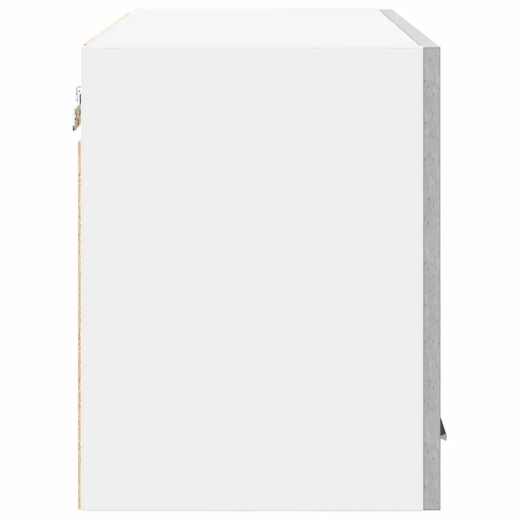 Armadio pensile Grigio Cemento e Bianco 60 x 31 x 40 cm 884168