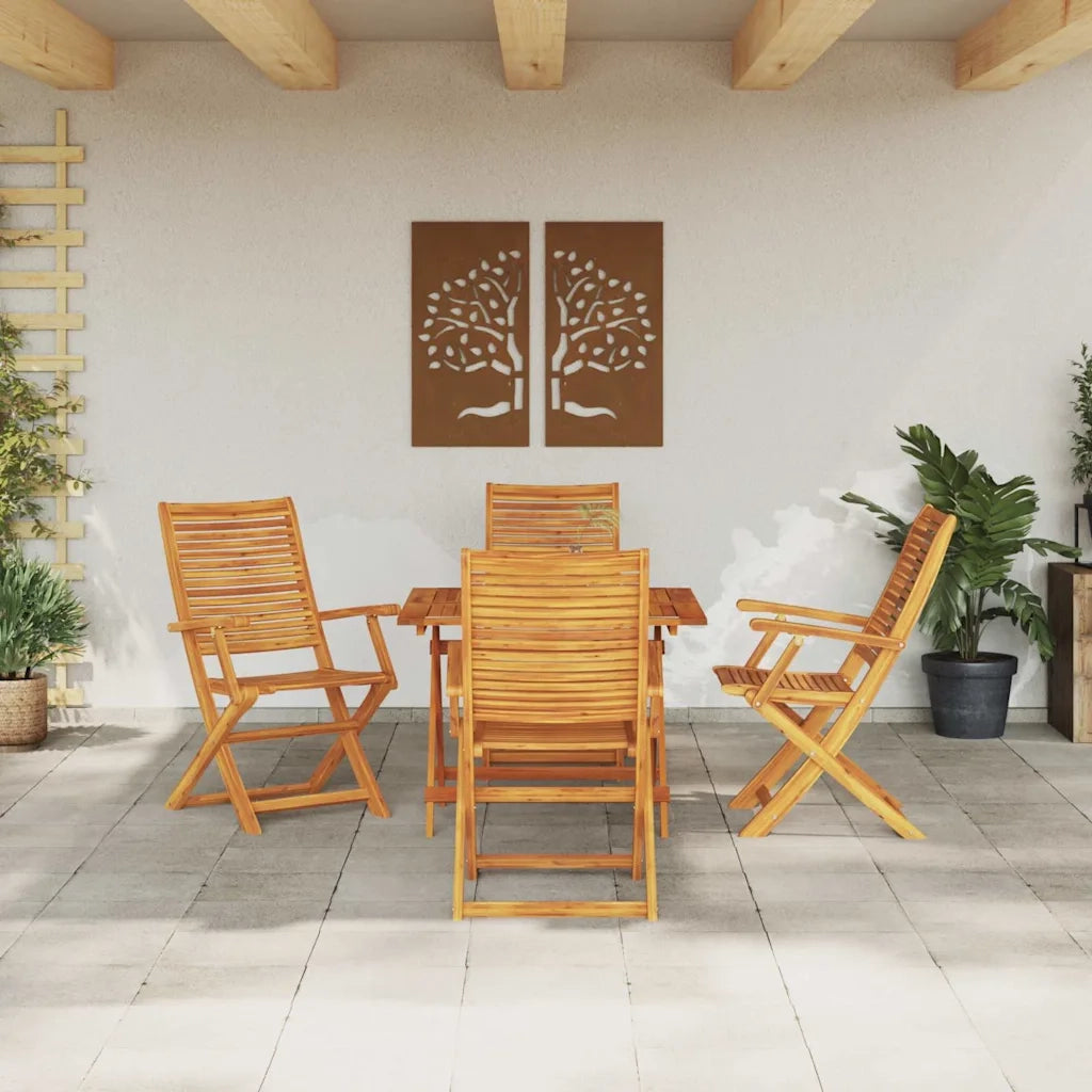 Set da Pranzo per Giardino 5 pcs Marrone 3375703