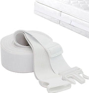 Snelsluiting perfeitamente adattabile per letto matrimoniale, con cintura elastica regolabile, antiscivolo all'aperto, bianca, per camera da letto e camera da letto
