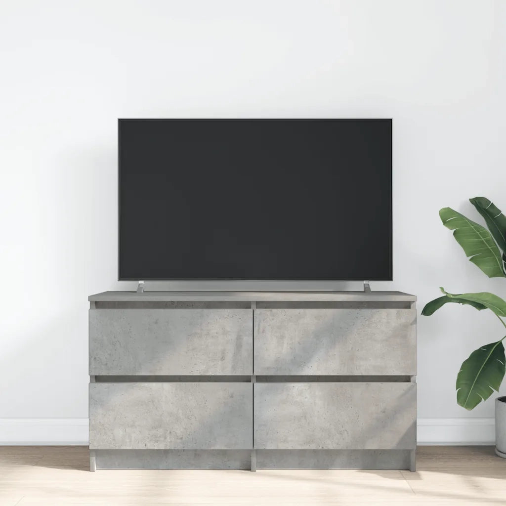 Mobile Porta TV Grigio Cemento 100x35x54 cm Legno Multistrato