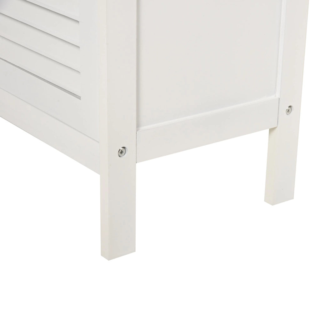 Mobiletto Bagno 2 Ripiani 2 Ante 60x30x81,6 cm in MDF  Bianco