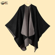 Sciarpa double face, in classico cashmere, mantella/scialle versatile e semplice