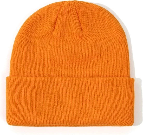 Mutte invernali per bambini - cappello per bambini maschi e femmine - cappello di lana caldo per bambini - cappello per bambini all'aperto - adatto per bambini di 2-6 anni - arancione - 19*18cm
