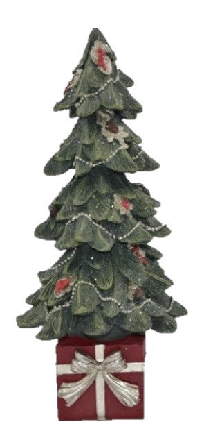Decorazione Natalizia Albero di Natale in Resina Piccolo 18 cm