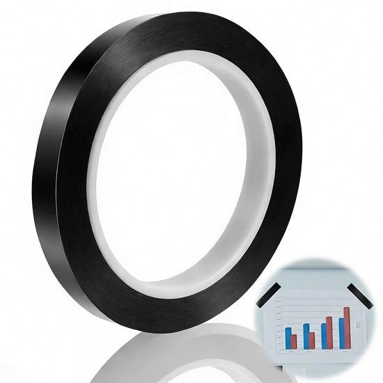 Nastro Adesivo Nero - Nastro Grafico - Marcatura Tabellone Whiteboard - Rotolo Lungo