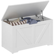 Pouf Contenitore con Coperchio ¨C Zephmum ¨C Bianco 80x40x45 cm