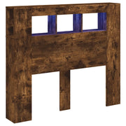 Testiera | Testata LED Rovere Fumo 120x18,5x103,5 cm Legno Multistrato