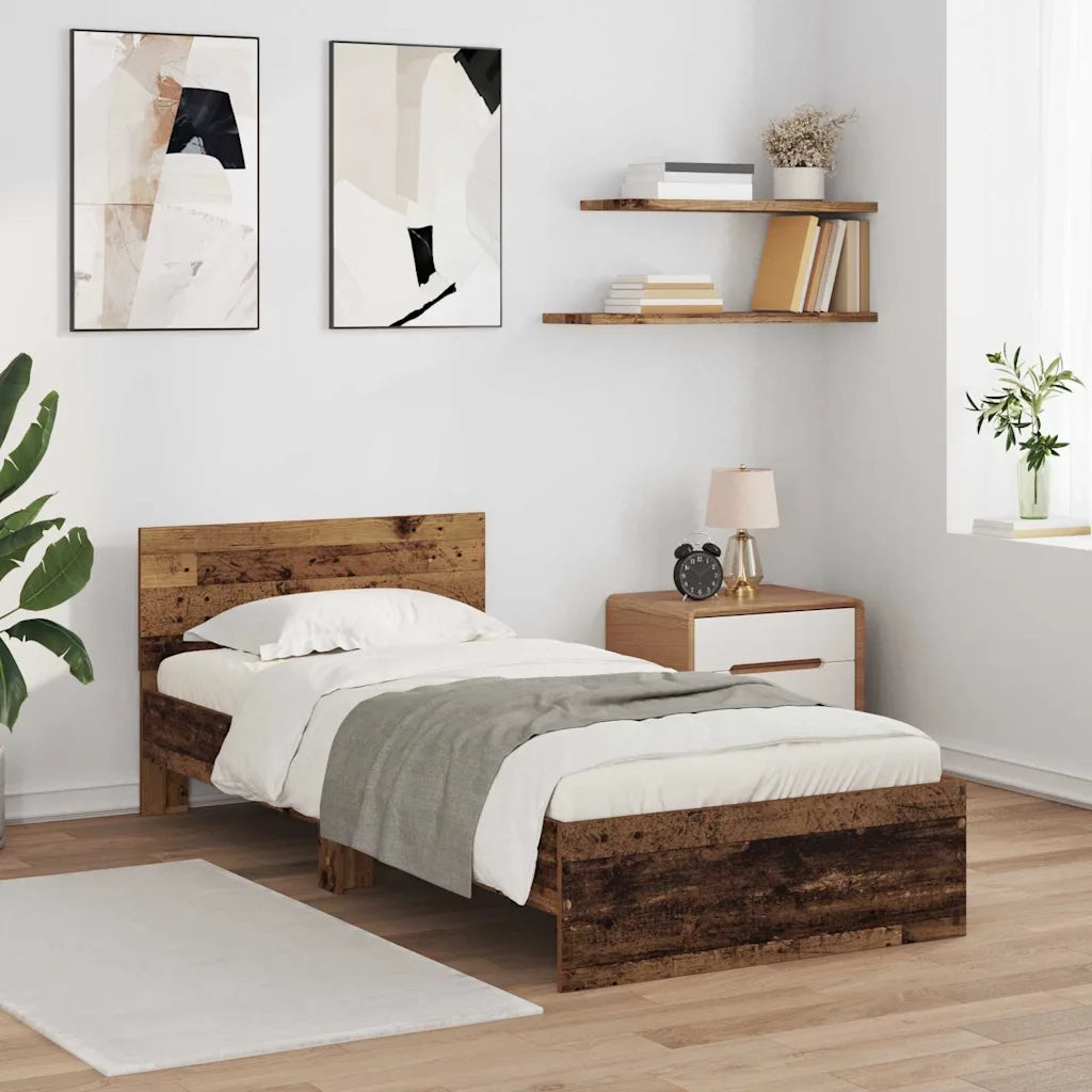 Struttura del letto Legno vecchio 90 x 190 cm Legno multistrato