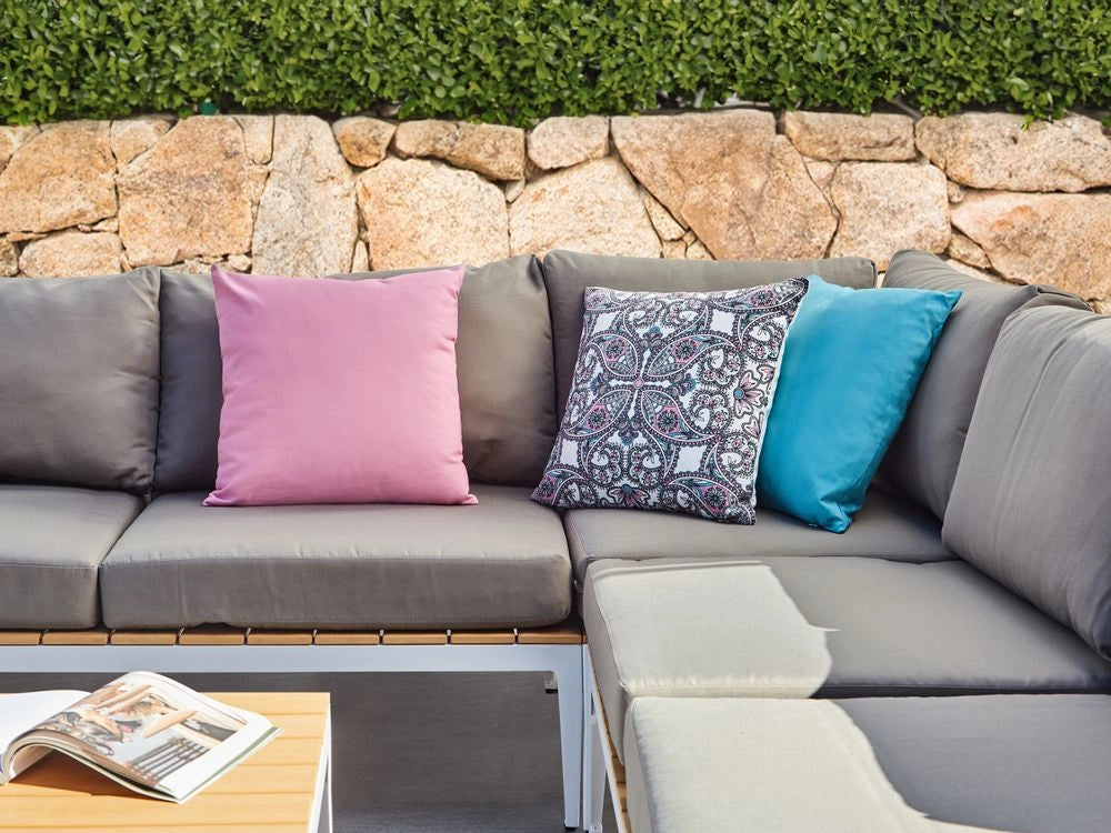 Set di 3 cuscini da esterno in poliestere multicolore Accessorio da giardino