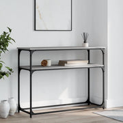 Tavolino Consolle-Tavolino da soggiorno-Tavolo Grigio Sonoma 100x35,5x75cm Legno Multistrato 801480