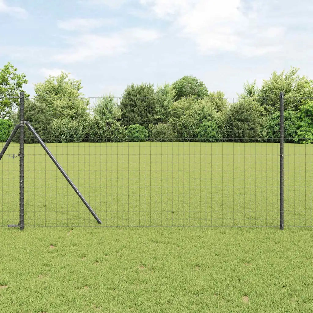 Recinzione Euro Grigio 1,2 x 25 m Ferro rivestito in PVC 42004526
