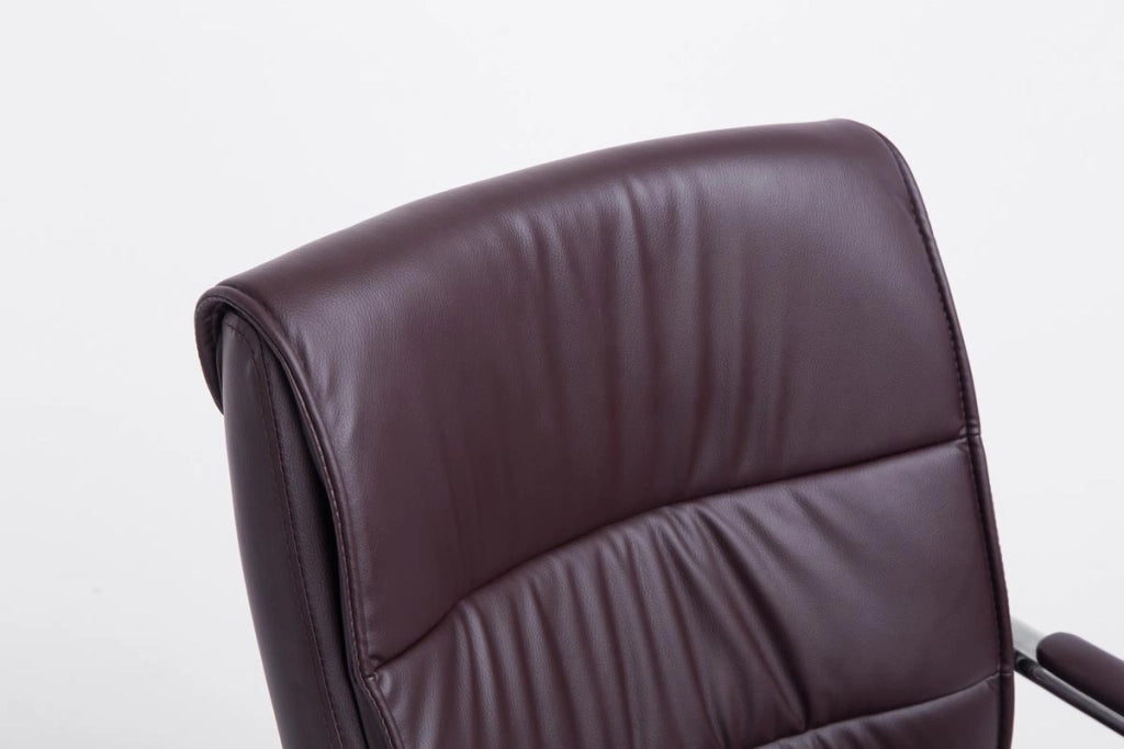 Sedia Sievert in similpelle marrone