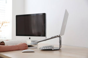 Supporto Rialzo per Portatile PC 24x23,7x13,5 cm in Alluminio Grigio