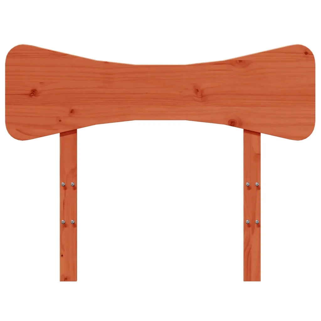 Testiera Marrone Cera 90 cm in Legno Massello di Pino 844796