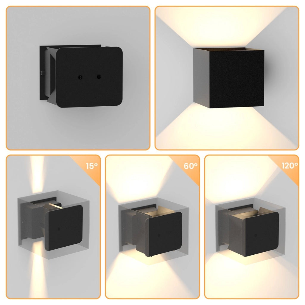 ZMH Lampade a parete LED esterne moderne luce verso l'alto e il basso per camera e corridoio