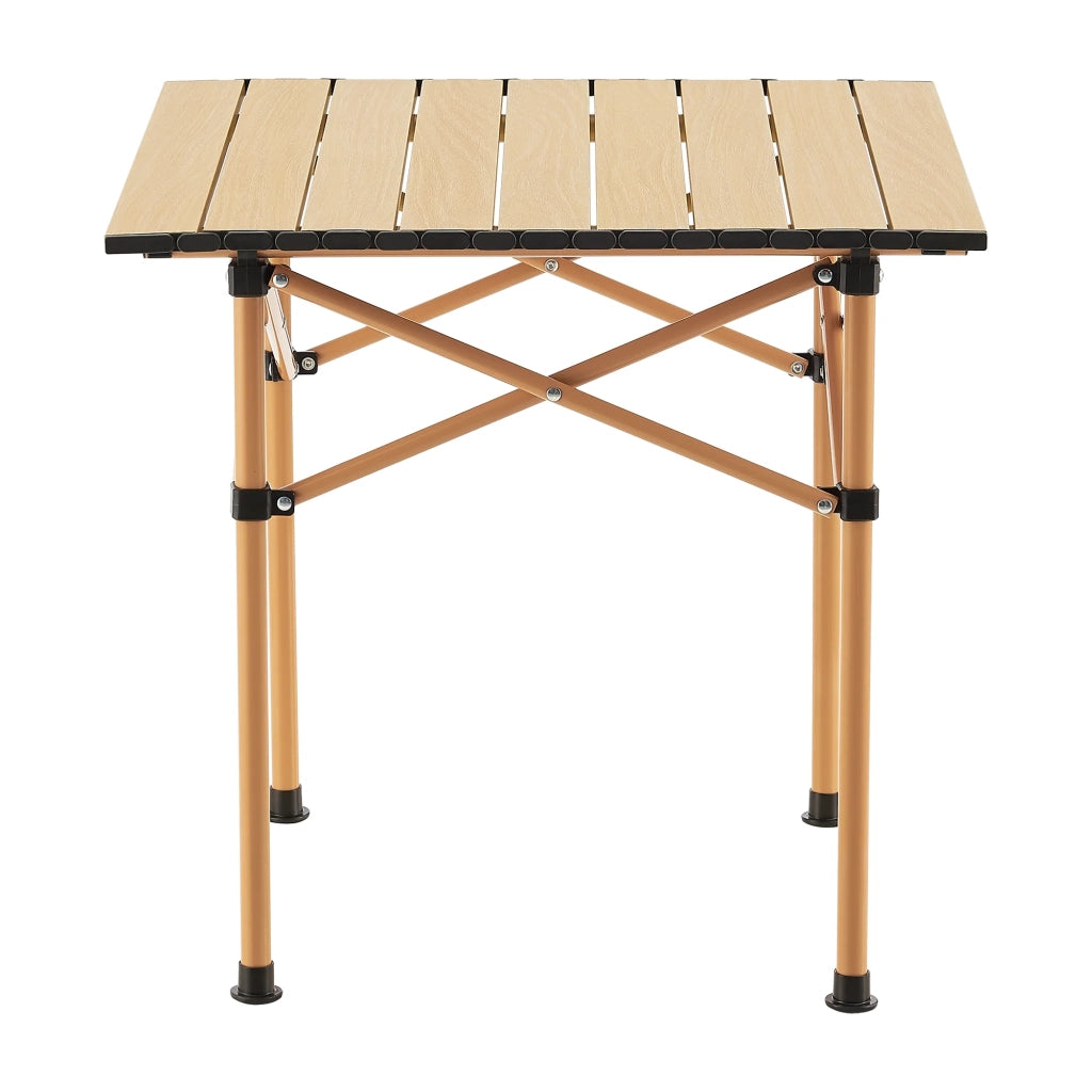 Tavolo effetto legno beige e 2 sedie pieghevoli 03_0010691