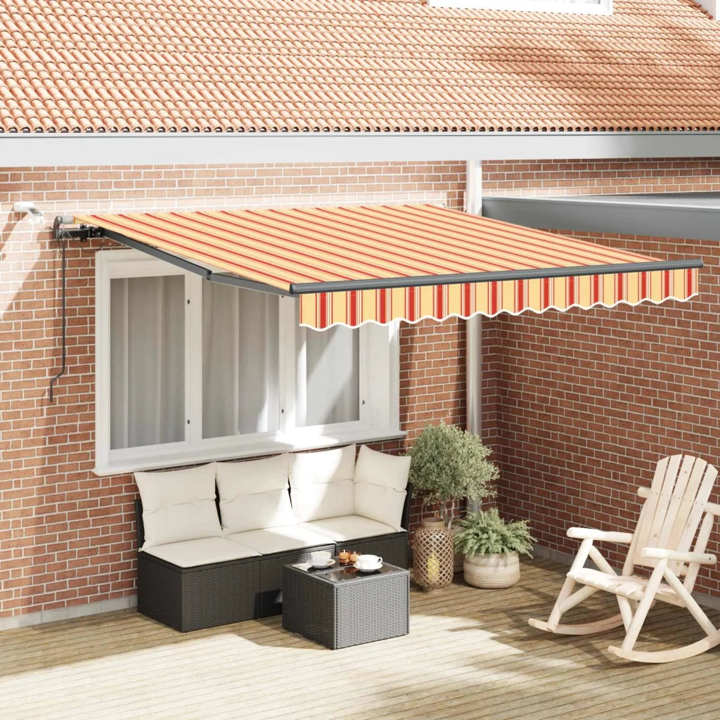 Tessuto per Tenda Giallo e Arancione 300 x 250 cm Poliestere 3329968