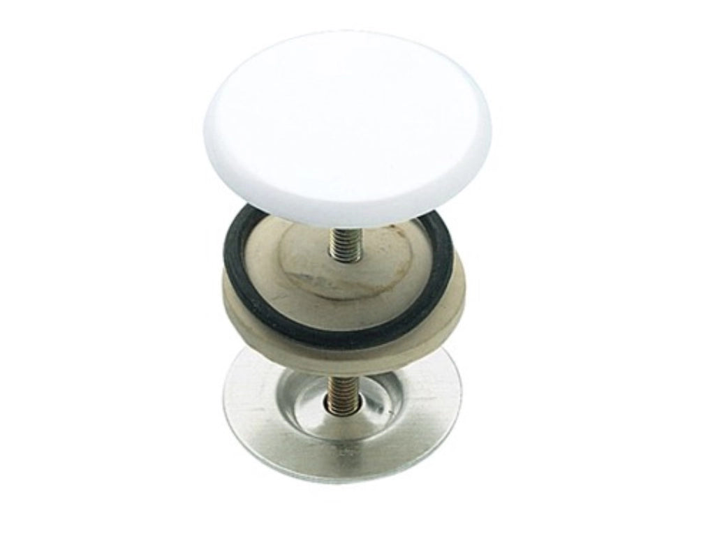 Copriforo Tappo Per Lavabo Bianco Diametro 50 Mm Tipo Pesante - Idrobric