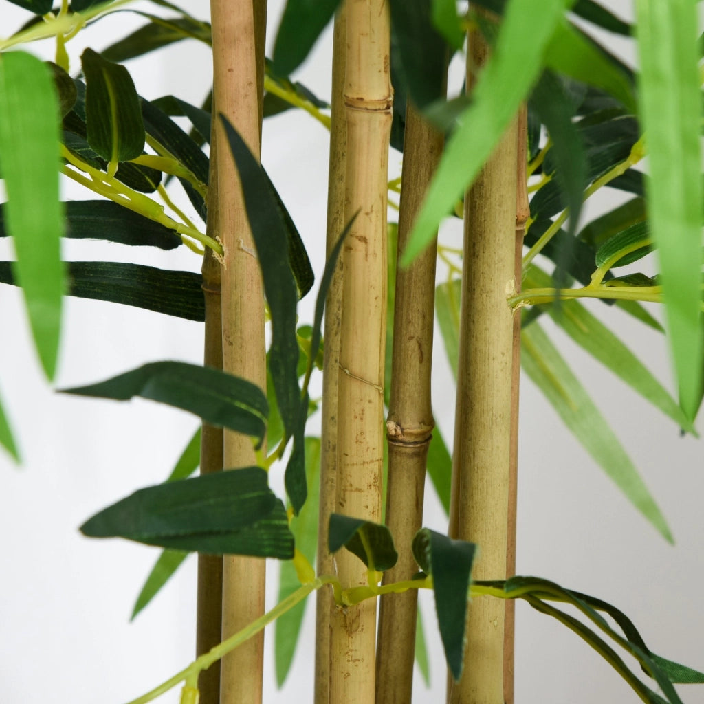 Pianta Artificiale di Bambù H150 cm con Vaso Verde