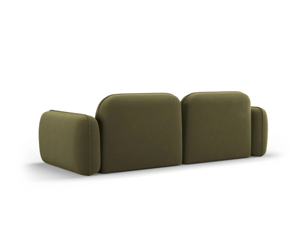 Cosmopolitan Design - Divano modulare "Sydney" 3 posti in velluto verde chiaro 
