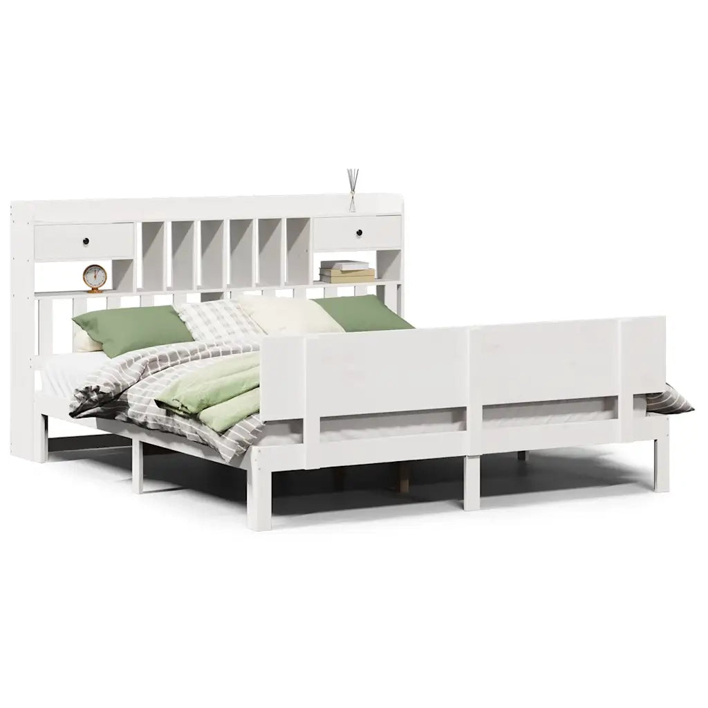 Giroletto con Libreria senza Materasso 180x200 cm in Legno Pino 3322699