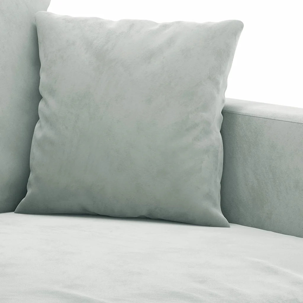 Divano | Divano da soggiorno | Sofa a 2 Posti Grigio Chiaro 140 cm in Velluto