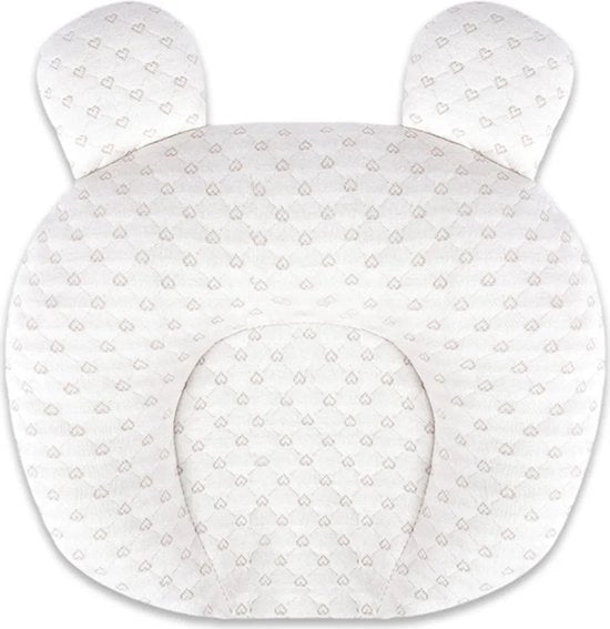 Correttore per pli del cuscino per bambini per prevenire deformità, morbido e confortevole, lavabile, adatto per bambini da 0 a 24 mesi, dimensioni 28*25,5 cm, design amorevole.