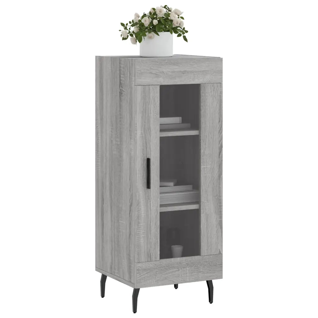 Credenza | Madia | Buffet da pranzo | Armadio da pranzo Grigio Sonoma 34,5x34x90 cm in Legno Multistrato
