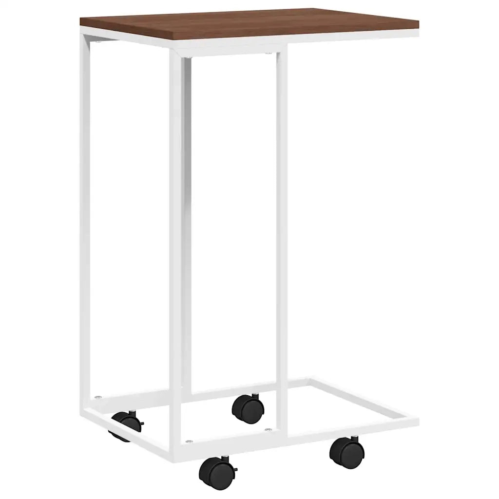 Tavolino con Ruote Bianco 40x30x63,5cm in Legno Ingegnerizzato cod mxl 63757