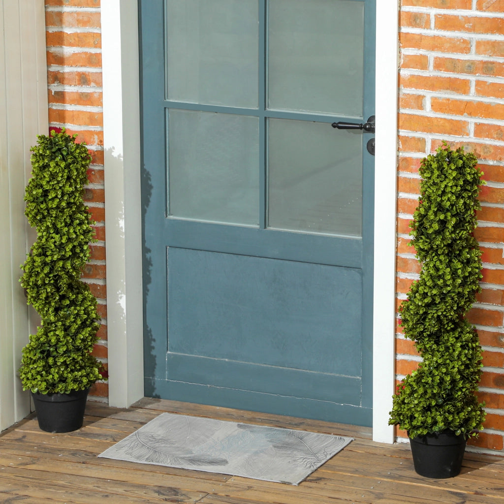 Set di 2 eucalipti artificiali a spirale, 90 cm, pianta da interno, pianta artificiale, grandi piante decorative in vaso per casa, ufficio,