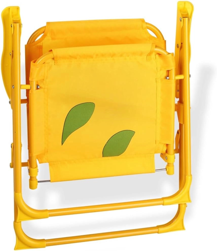 Set Mobili da Giardino per Bambini Tavolino 2 Seggioline Pieghevoli e Ombrellone Angoli arrotondati Fino 35kg Anti UV