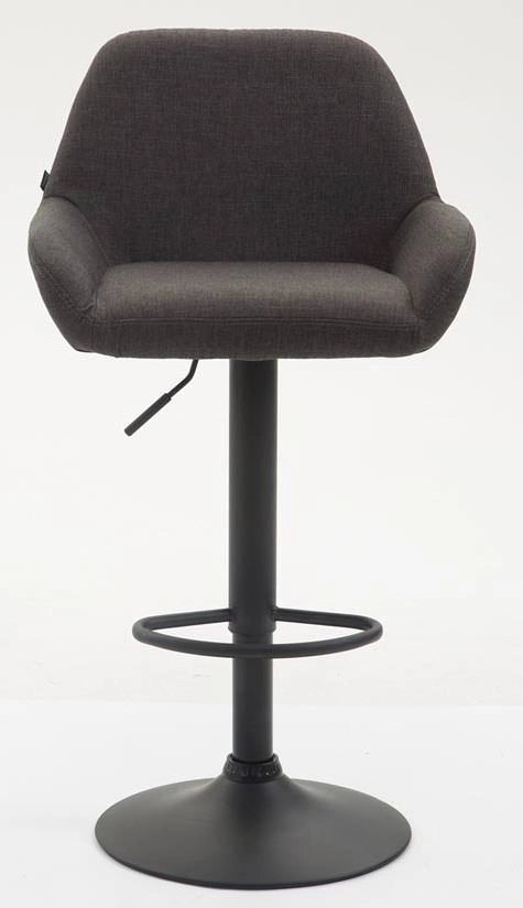 Set 2 Sgabelli Braga in tessuto grigio scuro,nero