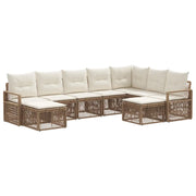 Set Divano da Giardino 9 pcs Beige polyrattan 3435900