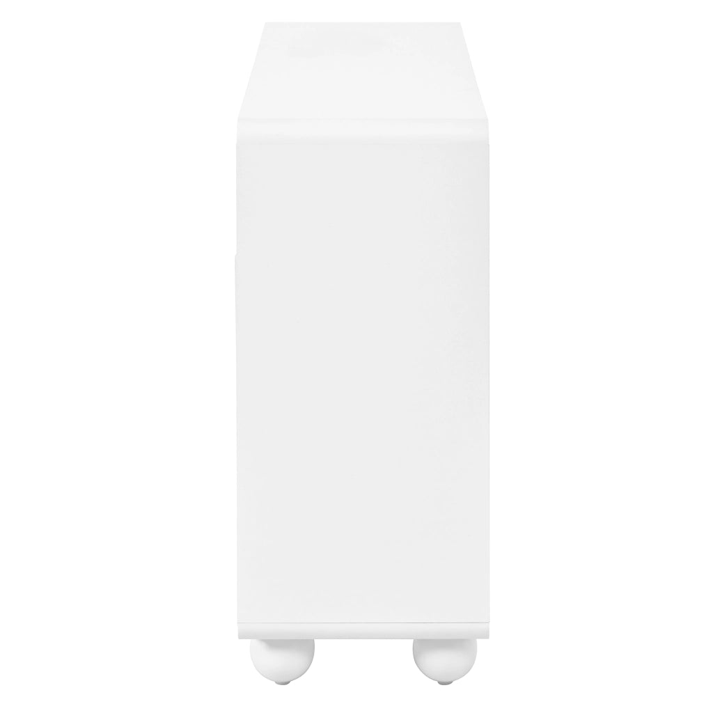 Credenza e madia con 2 cassetti, 4 ante e ripiani regolabili, per soggiorno, in MDF e PB, bianco, 140 × 38 × 89 cm
