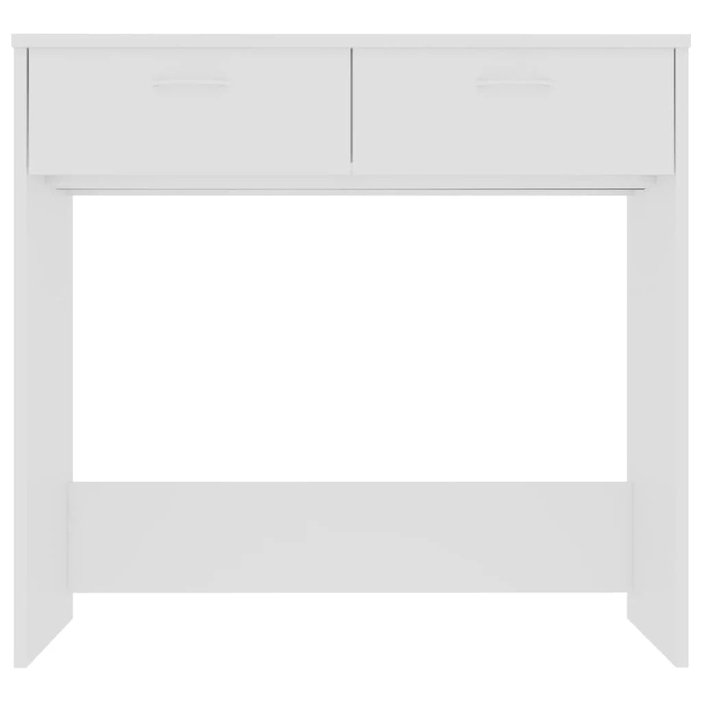 Scrivania tavolo postazione di lavoro mobile per computer studio 80 x 40 x 75 cm legno ingegnerizzato bianco 02_0023525