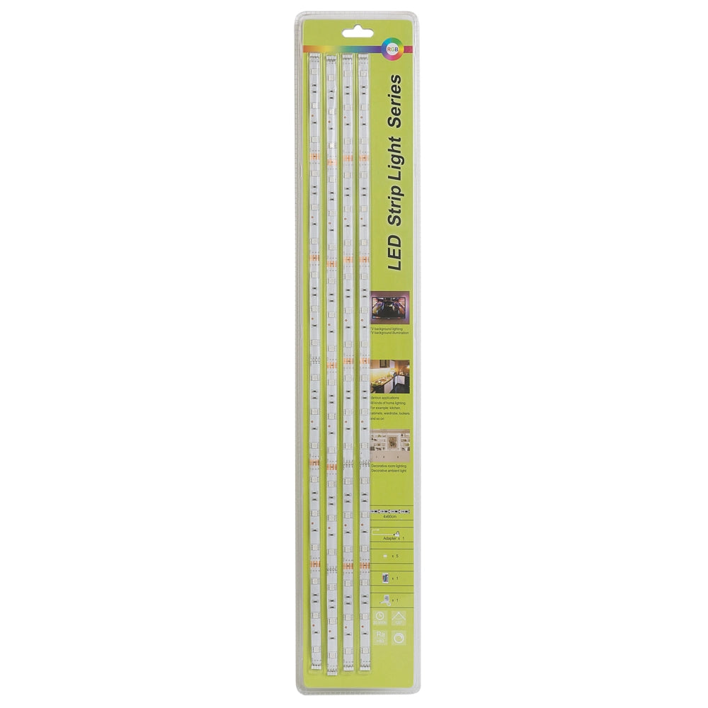 Set di 4 Strisce LED Multicolore 16 Colori con Telecomando 60 cm KALADAN