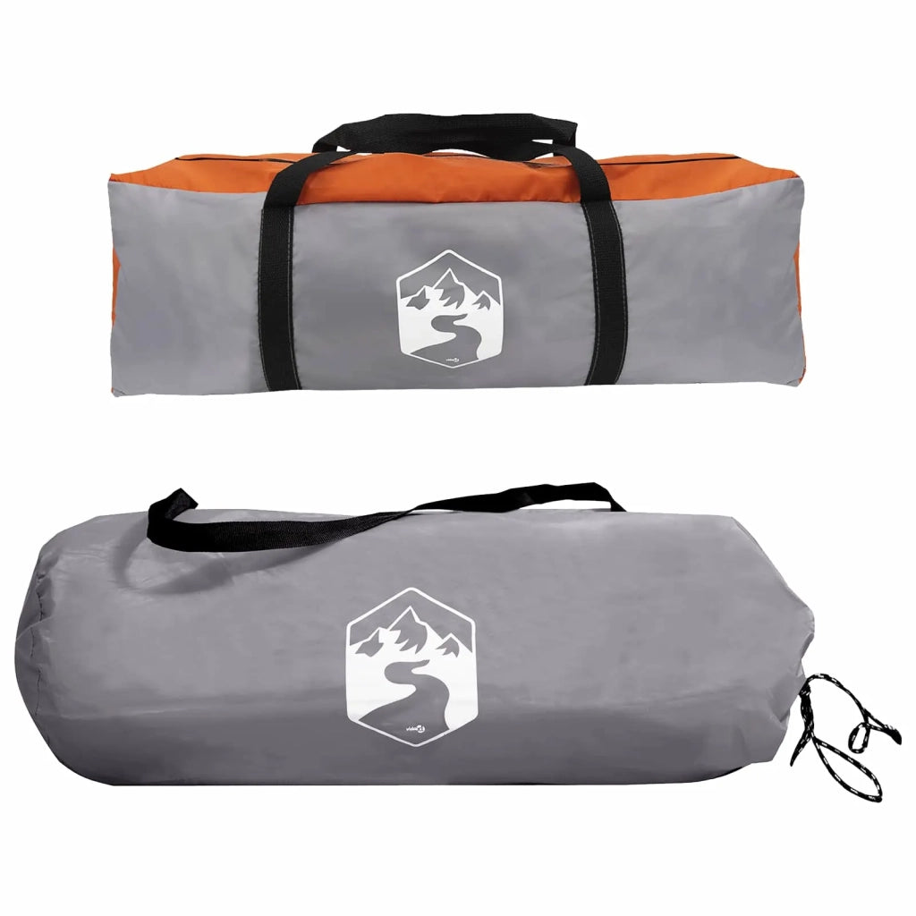 Tenda Laterale con tetto Grigio e arancione 410 x 410 x 250 cm 42028683