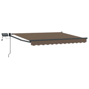 Tenda retrattile manuale con LED Tortora